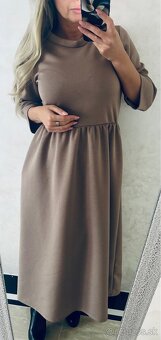 Damske dlhe talianske šaty latte - 7