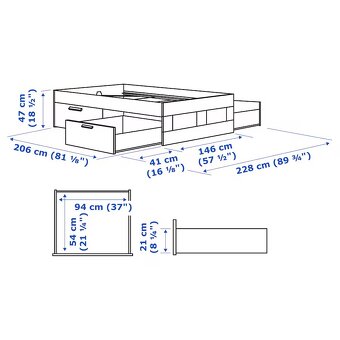 Ikea Brimnes postel 140x200cm - 7