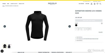 Merino mikina Devold Expedition Merino 235 Hoodie Man Black - 7