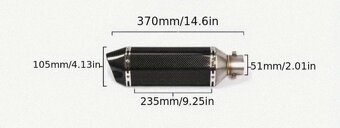 Výfuk Akrapovic ladený výfuk dĺžka 370 aj 470mm - 7