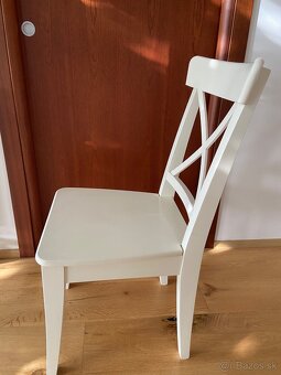 4 drevene stolicky biele plus somlik - 7