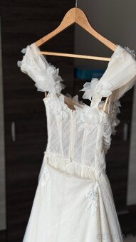 Luxusné svadobné šaty LUCE SPOSA – veľkosť 32–38, nude farba - 7