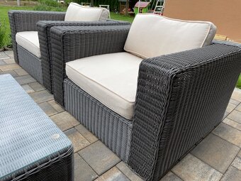 Záhradné ratanové sedenie, lounge set - 7