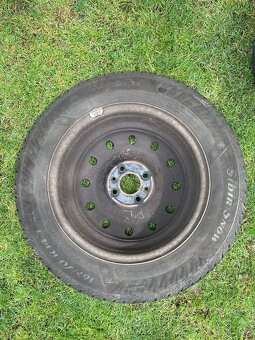 Plechové disky + puklice + pneumatiky 165/70 R14 85T XL - 7