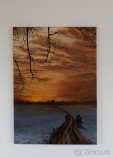 Ručne maľovaný obraz - olejomaľba - príroda - 7