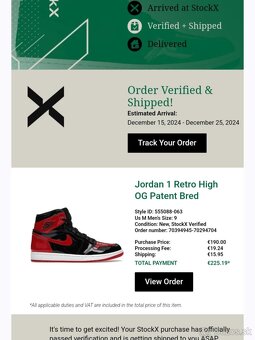 Jordan 1 retro high og patent bred - 7