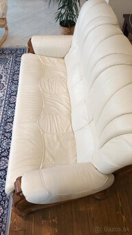 Sedacia kožená suprava dub masív - 7