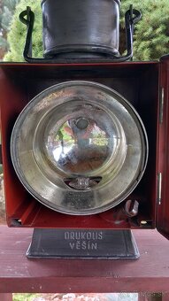 Starožitná železničiarska petrolejová lampa - 7