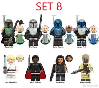 Rôzne figúrky Star Wars 6 (8ks) - typ lego - nové - 7