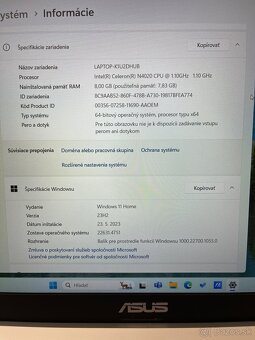 Predám notebook ASUS VivoBook E510MA - 7