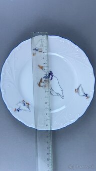 Porcelánová súprava pre 6 osôb husi, modrá linka - 7
