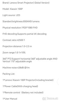 Projektor Lenovo 100P - 7