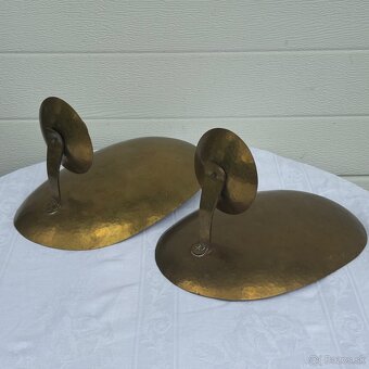 Starožitné mosazné nástěnné svícny v páru - 7