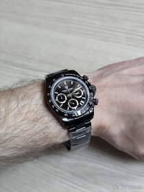 Luxusné hodinky - Pagani Design Black Silver 2 typy náramkov - 7