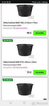 1x použitý kvetináč značky Bam 450litrov - 7