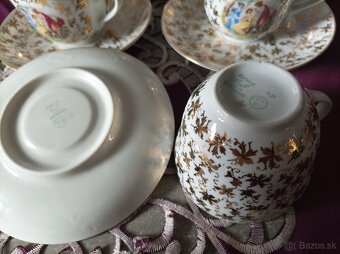 Porcelán šálky + podšálky czechoslovakia - 7