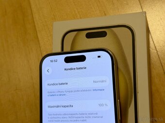 iPhone 15 Žlutá BATERIE 100% TOP - 7
