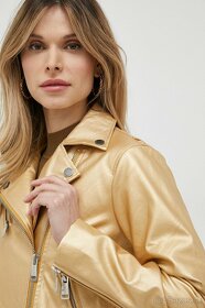 Guess dámska bunda, kožák, zlatá farba, prechodná - 7