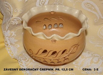 MIX KERAMIKA, HRNČEKY, ŠÁLKY, KANVIČKA, SVIETNIKY - 7