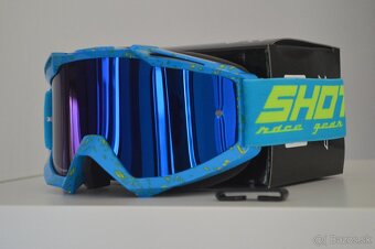 prilba helma okuliare modrá fluo žltá shot freegun ECE 2206 - 7