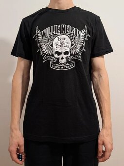 Čierne tričko s ikonickým motívom Willie Nelson – Born for T - 7