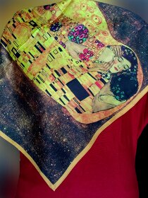 Hodvábna šatka malá olejomaľba Gustav Klimt - 7