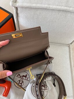 Hermes kelly mini kabelka khaki s krabicou - 7