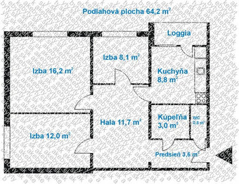 PREDAJ-, 3izb. Byt s loggiou, 69,3m2,Markova ul. Bratislava- - 7