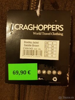Dámska bunda CRAGHOPPERS W Braidley Jacket Saddle Brown - 7