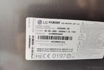 Predám plne funkčný Smart LED TV LG 47LB630V - 7