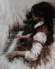 Ručne maľovaný obraz - olejomaľba - portrét - 7