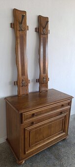 Rustikální botník, věšáky, předsíňový set, masív - 7