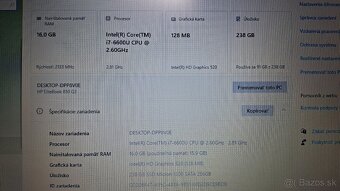 HP EliteBook 850 G3, i7-6600U, 16GB RAM, 256GB SSD M.2 - 7