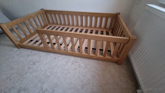 Dubová detská posteľ / postieľka - 7