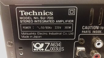 ClassA = 360W zosilnovac TECHNICS SU-700, vyroba Japan, AZ02 - 7