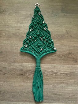 macrame vianočný stromček gold - 7