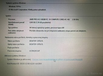 Notebook Lenovo A475 / AMD A12 / 8GB RAM / SSD / Win10 Pro - 7