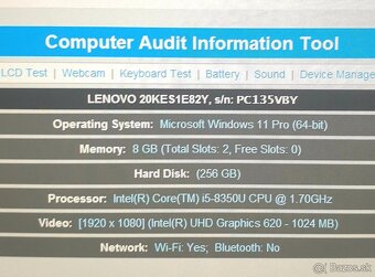 Lenovo ThinkPad X280 i5/8GB/256SSD/silná baterka - 7