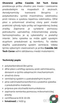 Predám Moto prilbu Cassida - (pánska) , velkosť M - 7