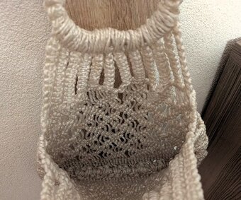 Obrazy vyšívané + tašky vyrobené štýlom macrame - 7