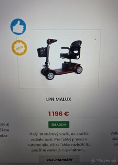 Elektrický vozík pre invalidov a seniorov - 7