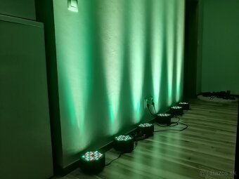 4ks led par reflektory na diaľkové ovládanie s TAŠKOU - 7