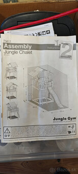 Detsky domcek so smyklavkou Jungle Gym Chalet - 7