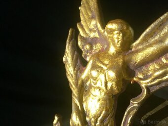 starý kovový  historický rámček na hodiny - 7