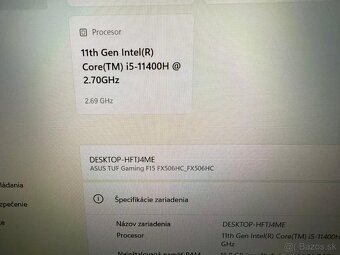 Asus Tuf Gaming F15 FX506HC - RTX3050 - 7