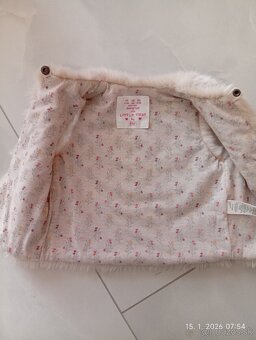 Bunda , vesta, kabát 9-12 mes dievča - 7