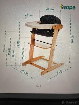 Rastúca jedálenská stolička zn . Zopa - 7