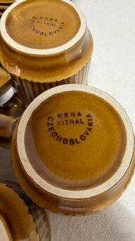 Šálky s podšálkami KERA VITRAL Czechoslovakia - 7