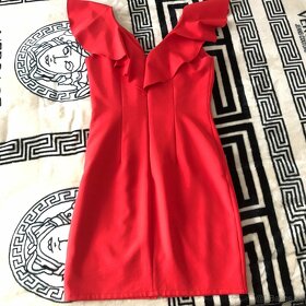 Krátke červené šaty zn. Dara Fashion, č.38 - 7