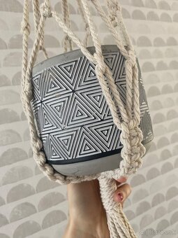 Boho set IKEA vešiak na kvetináč a obal - 7